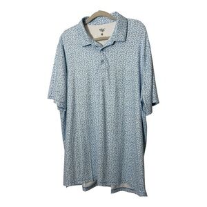 1764 Polo with tiny motorcycles - light blue - XXL
